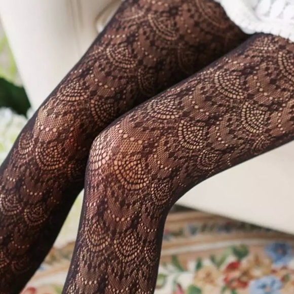 Patterned Nylon Tights - Picture 3 of 7